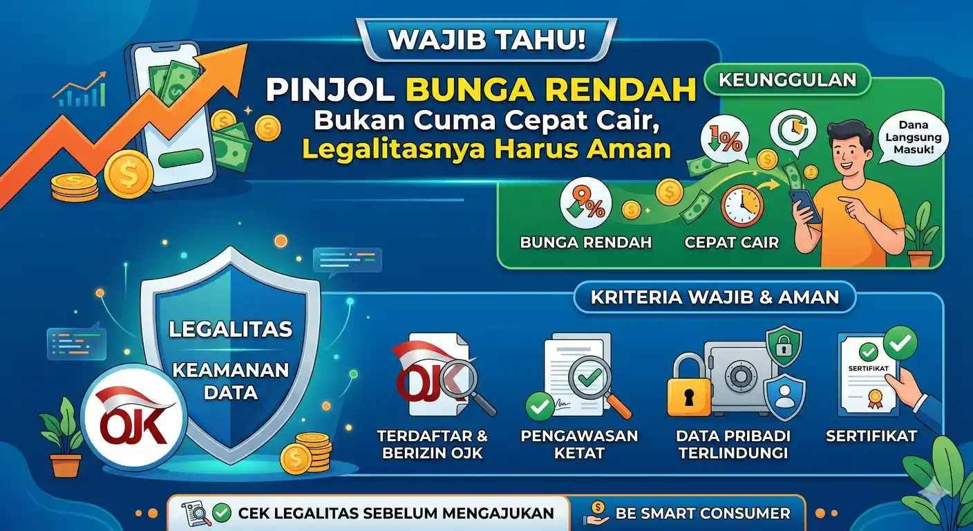 Wajib Tahu! Pinjol Bunga Rendah Bukan Cuma Cepat Cair, Legalitasnya Harus Aman